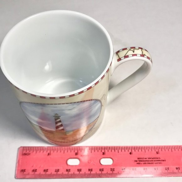 Cape Hatteras Lighthouse Light Coffee Cup Mug American Atelier At Home Porcelain - Picture 11 of 13